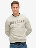 Superdry Surplus Graphic Crew Sweatshirt, Washed Surplus Grey