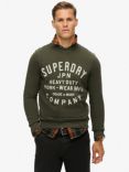 Superdry Machined Goods Workwear Crew Sweatshirt, Surplus Goods Green