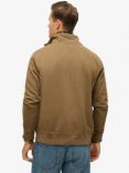 Superdry Contrast Stitch Track Top, Washed Teak Brown