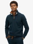 Superdry Core Pique Henley Sweatshirt, Eclipse Navy