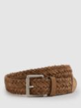 Reiss Charlie Leather Belt, Stone