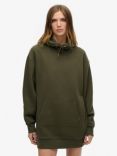 Superdry Tattoo Rhinestone Hood Dress, Army Khaki