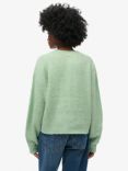 Superdry Brushed Wool Blend Jumper, Soft Green Twist