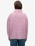 Superdry Brushed Rib Slouch Neck Jumper, Dusty Rose Twist