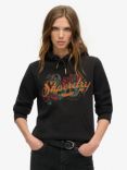 Superdry Tattoo Script Graphic Hoodie, Black