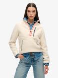 Superdry Outdoor Half Zip Fleece, Ecru