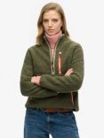 Superdry Outdoor Half Zip Fleece, Dusty Olive Green