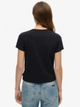 Superdry Archive Super Fitted T-Shirt, Black/Gold