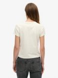 Superdry Pop Archive Super Fitted T-Shirt, Dusty Ecru