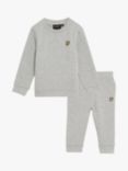 Lyle & Scott Baby Crew Sweatshirt and Jogger Set, Light Grey Marl