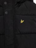 Lyle & Scott Kids' Hooded Padded Gilet, Jet Black