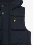 Lyle & Scott Kids' Hooded Padded Gilet, Z271 Dark Navy