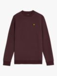 Lyle & Scott Kids' Fly Fleece Crew Sweatshirt, Burgundy