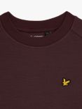 Lyle & Scott Kids' Fly Fleece Crew Sweatshirt, Burgundy