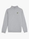 Lyle & Scott Kids' Quarter Zip Jumper, Light Grey Marl