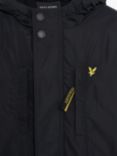 Lyle & Scott Kids' Fleece Lined Padded Coat, Jet Black