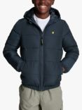 Lyle & Scott Kids' Quilted Puffer Jacket, Dark Navy