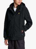 Lyle & Scott Kids' Soft Shell Hooded Jacket, Jet Black