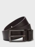 Crew Clothing Leather Smart Classic Belt, Chocolate Brown