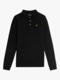 Lyle & Scott Kids' Long Sleeve Polo Shirt, Z865 Jet Black