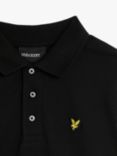 Lyle & Scott Kids' Long Sleeve Polo Shirt, Z865 Jet Black