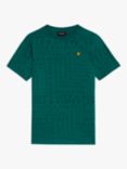 Lyle & Scott Kids' Logo Print T-Shirt, Deep Emerald