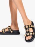 Kurt Geiger London Orson Multi Studded Sandals, Black/Multi