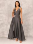 Aidan Mattox by Adrianna Papell Iridescent Organza A-Line Maxi Dress, Dark Slate