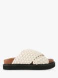 KG Kurt Geiger Rosella 2 Woven Crossover Sandals, Putty