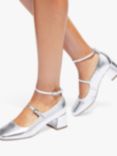 KG Kurt Geiger Adelaide Mary Jane Court Shoes, Silver