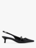 KG Kurt Geiger Former Patent Kitten Heel Court Shoes, Black