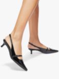 KG Kurt Geiger Former Patent Kitten Heel Court Shoes, Black