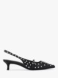 KG Kurt Geiger Former Studded Kitten Heel Court Shoes, Black