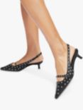 KG Kurt Geiger Former Studded Kitten Heel Court Shoes, Black