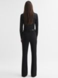 Reiss Gabi Flared Tailored Suit Trousers, Black