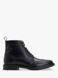 Base London Dealer Leather Brogue Boots, Black