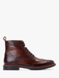 Base London Dealer Leather Brogue Boots, Brown