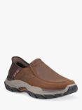 Skechers Hands Free Respected Elgin Relaxed Fit Leather Slip In Shoes, Brown