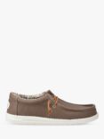 Hey Dude Wally Waxed Canvas Shoes, Brown