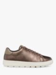 Geox Spherica Ecub-1 Metallic Low Cut Trainers, Taupe