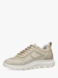 Geox Spherica Suede Blend Low Cut Trainers, Light Taupe