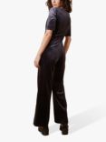 Traffic People Corduroy V-Neck Jumpsuit, Charcoal