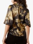 Traffic People Charlie Print Shirt, Black/Gold