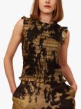 Traffic People Influence Loretta Tank Top, Gold/Black