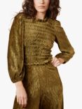 Traffic People Velvet Sea Loretta Top, Olive Gold