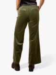 Traffic People High Waist Velvet Corduroy Trousers, Green