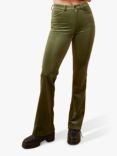 Traffic People Corduroy Flared Trousers, Green