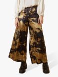 Traffic People Loretta Print Trousers, Black/Gold