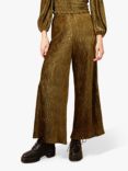 Traffic People Velvet Palazzo Trousers, Green