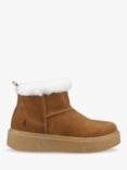 Hush Puppies Becca Suede Faux Fur Lined Ankle Boots, Tan